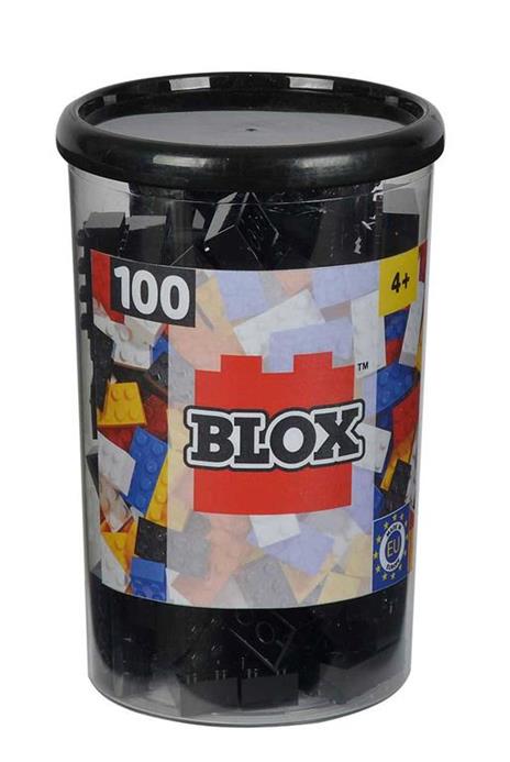 Blox. Mattoncini Piccoli 4x2. Barattolo 100 pezzi Colore Nero