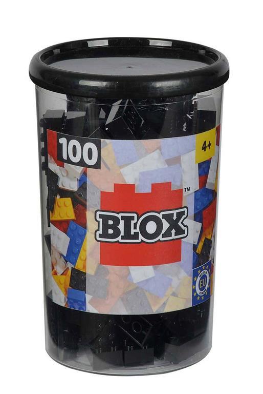 Blox. Mattoncini Piccoli 4x2. Barattolo 100 pezzi Colore Nero