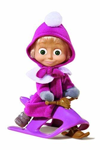 Masha e Orso. Bambola Masha con Slittino - 5