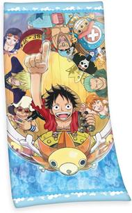 One Piece Velour Telo Mare Asciugamano Cappello Di Paglia Pirates 75 X 150 Cm Herding