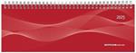 Alpha Edition - Agenda Settimanale Da Tavolo 2025, 29,7x10,5 cm, Red, Spiralata