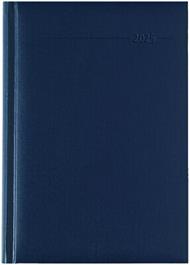 Alpha Edition - Agenda Giornaliera Monocromo 2025, Formato Grande 15x21 cm, Blue, 352 pagine