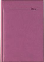 Alpha Edition - Agenda Giornaliera Monocromo 2025, Formato Grande 15x21 cm, Similpelle Rosa, 352 pagine