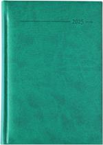 Alpha Edition - Agenda Giornaliera Monocromo 2025, Formato Grande 15x21 cm, Similpelle Turquoise, 352 pagine