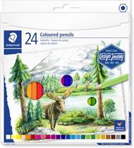 Astuccio con 24 matite colorate esagonali in colori assortiti, linea Design Journey