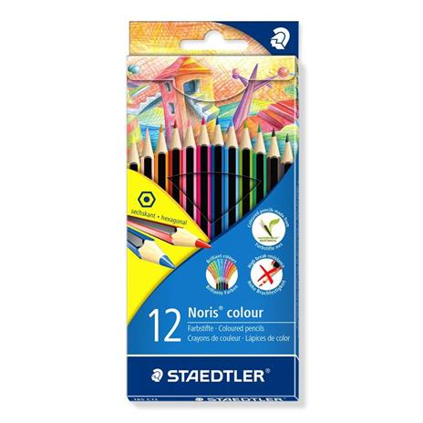 Pastelli Staedtler Noris colour. Confezione 12 matite colorate assortite