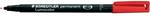 Penna a punta sintetica Staedtler Lumocolor Permanent rosso punta fine 0,6 mm