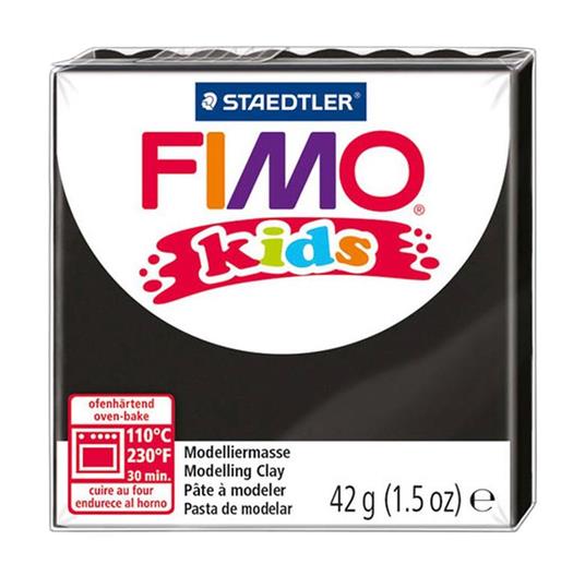Fimo Kids Nero 42g Pasta Modellante Modellabile Hobby Scuola Arte Decoupage - 8