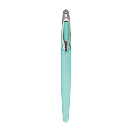 Penna stilografica Herlitz My.Pen con pennino in acciao inossidabile punta M, impugnatura ergonomica Menta-Lilla - 3