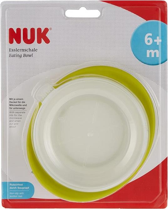 Nuk Ciotola Easy Learning con coperchio 6m + Colore Assortito