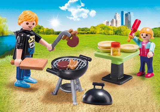 Playmobil Family Fun. Valigetta Barbecue - 4