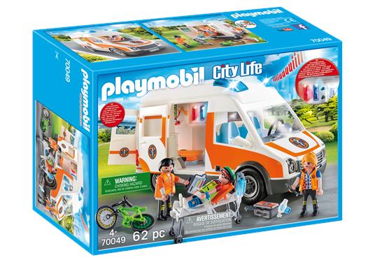 Playmobil 70049 Ambulanza con luci lampeggianti