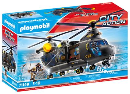 Playmobil 71149 unita speciale  elicottero per bambini da 5 anni