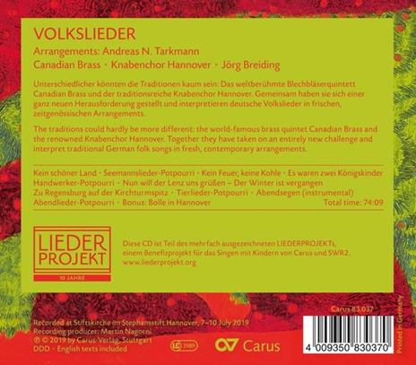 Volkslieder - CD Audio di Knabenchor Hannover - 2