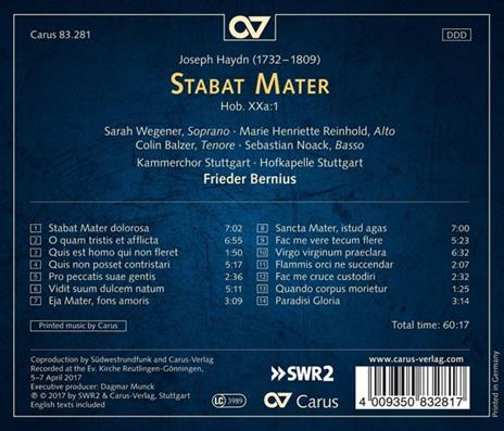 Stabat Mater - CD Audio di Franz Joseph Haydn - 2