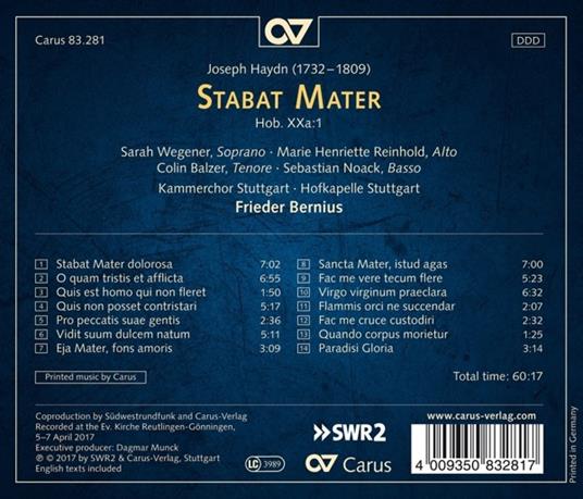 Stabat Mater - CD Audio di Franz Joseph Haydn - 2
