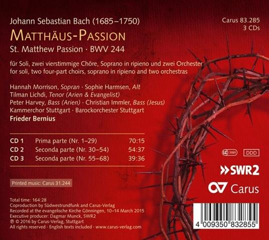 Matthaus-Passion - CD Audio di Johann Sebastian Bach - 2