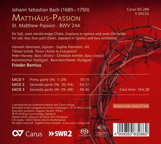 Matthaus-Passion (Limited) - SuperAudio CD di Johann Sebastian Bach - 2