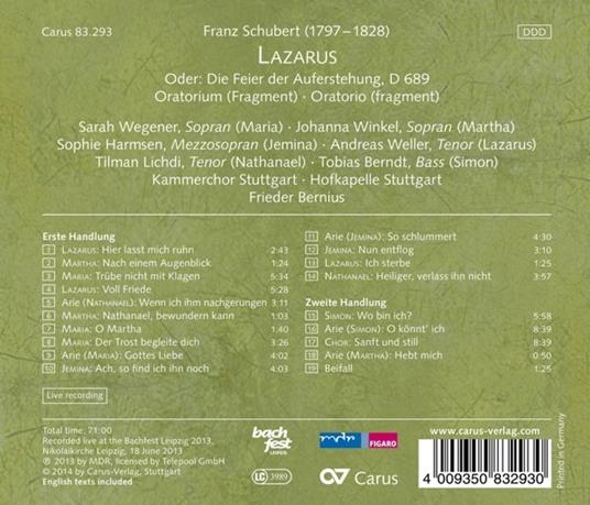 Lazarus - CD Audio di Franz Schubert - 2