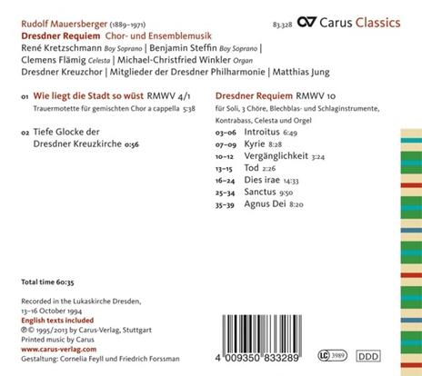 Dresdner Requiem - CD Audio di Rudolf Mauersberger - 2