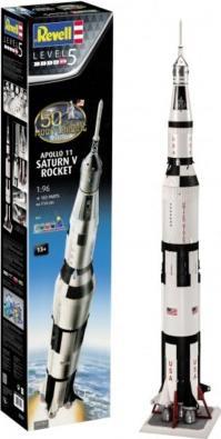 Apollo 11 Saturn V Rocket (50 Years Moon Landing) Plastic Kit 1:96 Model RV03704