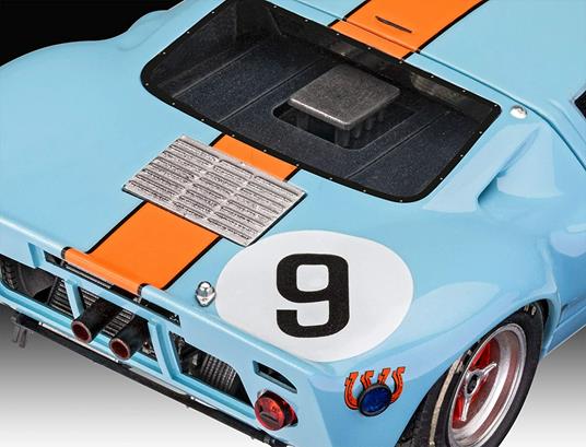 Revell- Vell 07696 Ford GT 40 Le Mans 1968 Limited Edition Model Kit 1:24 Scale 07696-Kit Modello Edizione Limitata Scala, Colore Non Laccato - 6