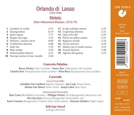 Motets - CD Audio di Orlando Di Lasso - 2