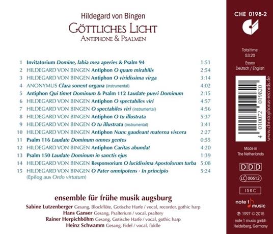 Gottliches Licht, - CD Audio di Hildegard von Bingen - 2