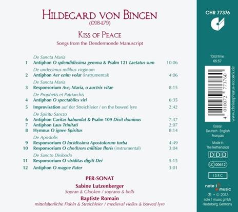 Kiss of Peace - CD Audio di Hildegard von Bingen - 2
