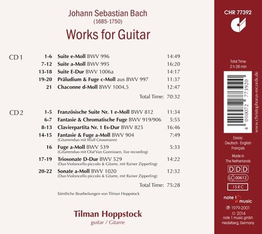 Works for Guitar - CD Audio di Johann Sebastian Bach - 2
