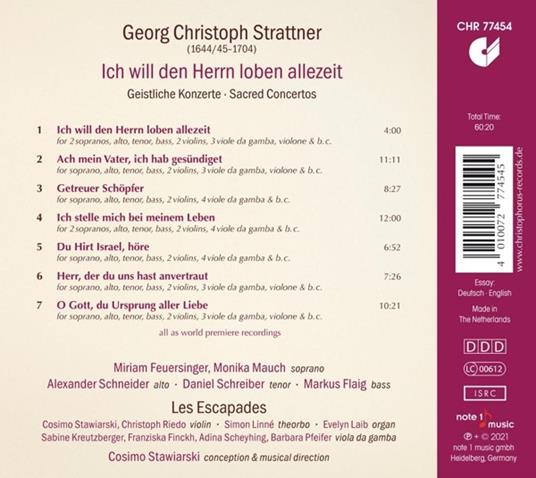 Ich Will Den Herrn Loben Allezeit - CD Audio di Les Escapades - 2