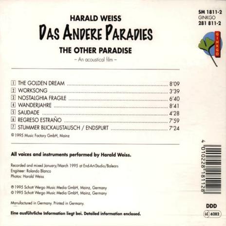 Das Andere Paradies - CD Audio di Harald Weiss - 2
