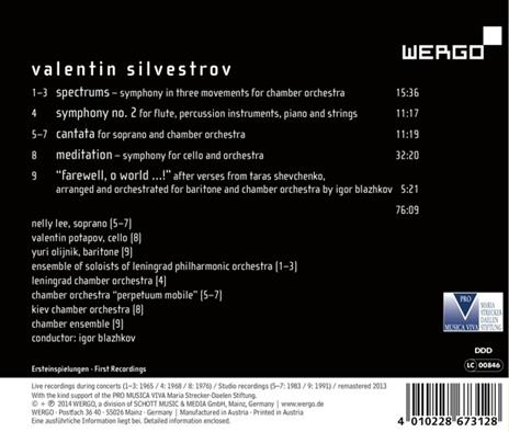 Spektren-Sym.No.2 - CD Audio di Valentin Silvestrov - 2