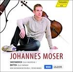 Concerto per violoncello n.1 / Sinfonia per violoncello op.68 - CD Audio di Benjamin Britten,Dmitri Shostakovich,WDR Symphony Orchestra,Pietari Inkinen,Johannes Moser