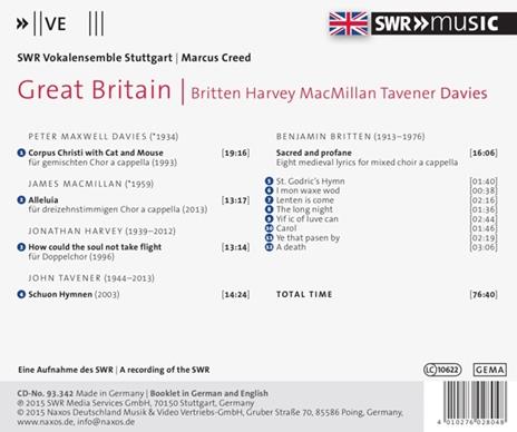 Great Britain. Brani corali - CD Audio di James MacMillan,Jonathan Harvey,John Taverner - 2