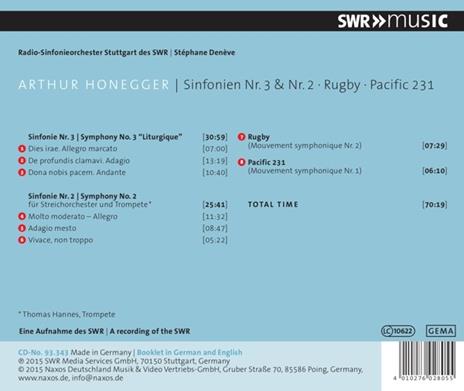 Sinfonie n.2, n.3 H186 - CD Audio di Arthur Honegger - 2
