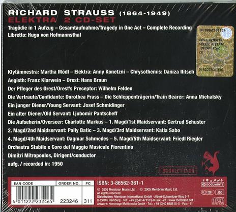 Elektra - CD Audio di Richard Strauss,Dimitri Mitropoulos - 2