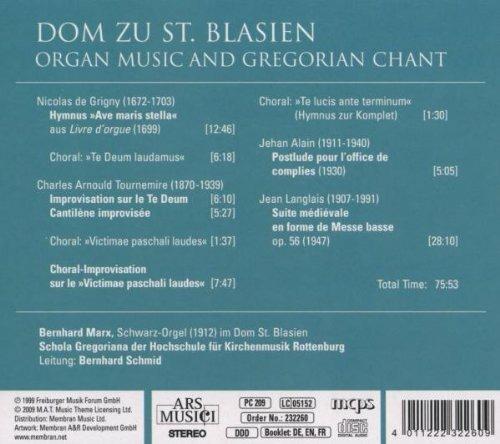 Dom Zu St. Blasien. Musica per organo e coro gregoriano - CD Audio di Schola Gregoriana Rottenburg,Bernhard Marx - 2