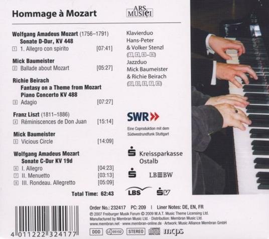 Omaggio a Mozart - CD Audio di Hans-Peter Stenzl,Volker Stenzl - 2