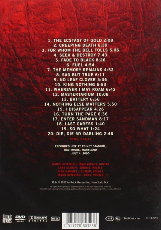 Metallica. Sad But True. Live in Baltimore (DVD) - DVD di Metallica - 2