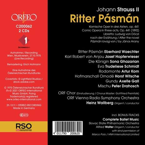 Johann Strauss Ii: Ritter Pásmán - CD Audio di Heinz Wallberg - 2