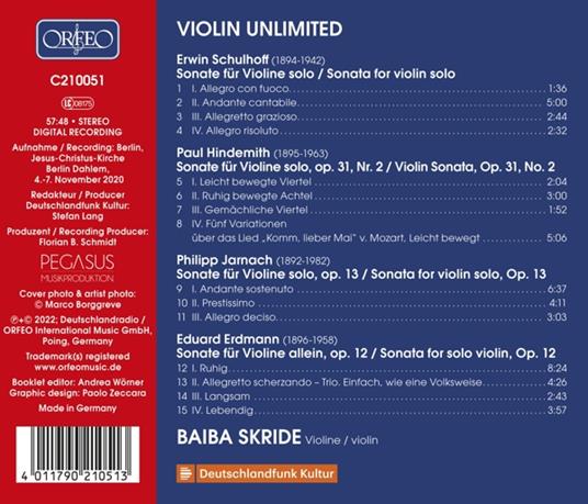 Violin Unlimited - CD Audio di Baiba Skride - 2