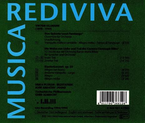 Der Cornet-Klavierkonzert - CD Audio di Viktor Ullmann - 2