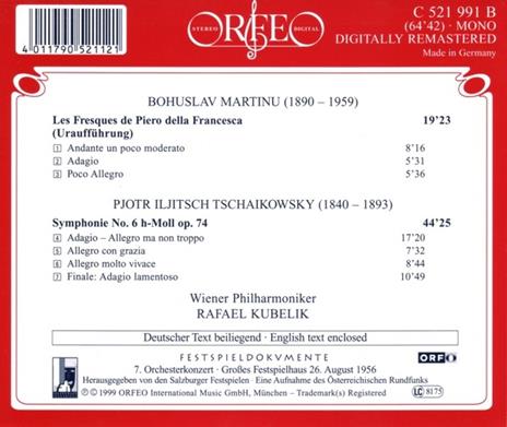 Les Fresques De Piero Della Francesca - Symphony No.6 - CD Audio di Pyotr Ilyich Tchaikovsky - 2