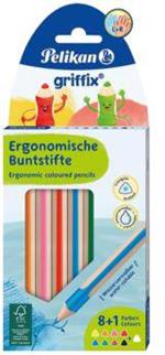 Pelikan matite colorate griffix ergonomiche / 9 colori