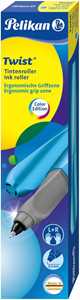 Cartoleria Penna sferografica Pelikan Twist ricaricabile per destrimani e mancini, impugnatura ergonomica triangolare Frosted Blue Pelikan