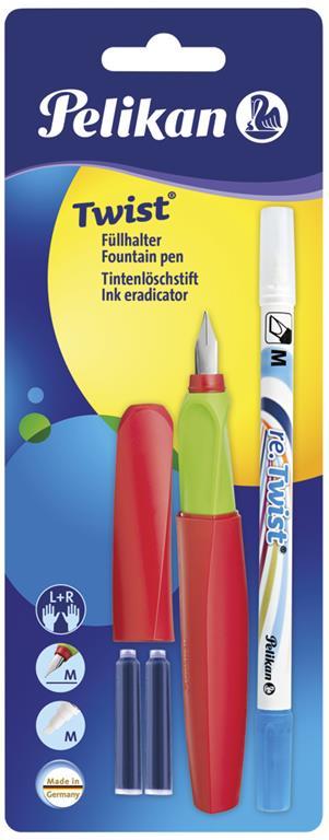 Pelikan Twist con 2 Cartucce e Cancellatore D'inchiostro penna stilografica  - Pelikan - Cartoleria e scuola
