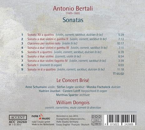 Sonatas - CD Audio di Antonio Bertali - 2
