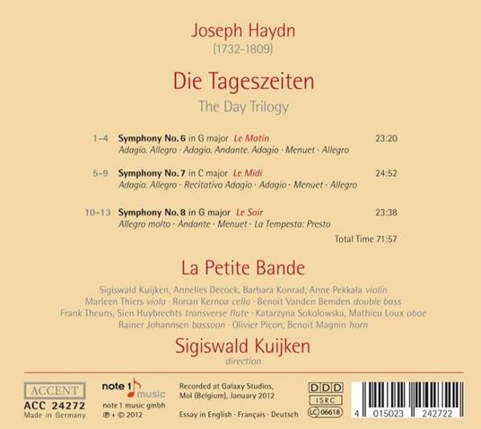 Die Tageszeiten - CD Audio di Franz Joseph Haydn - 2