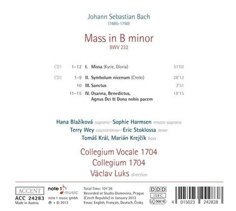Messa in Si Minore - CD Audio di Johann Sebastian Bach - 2